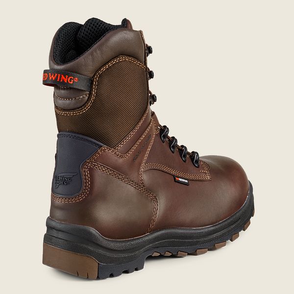 レッド ウィング(Red Wing) King Toe® - 8インチの絶縁防水CSA安全つま先 ブーツ メンズ ブラック/ブラウン JP39716